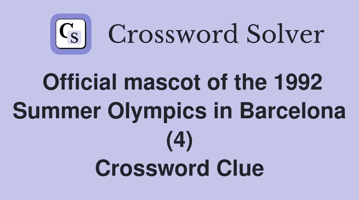 Official mascot of the 1992 Summer Olympics in Barcelona (4